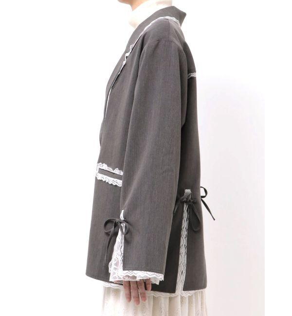 merry jenny「lace slit ribbon jacket」|テーラードジャケット|