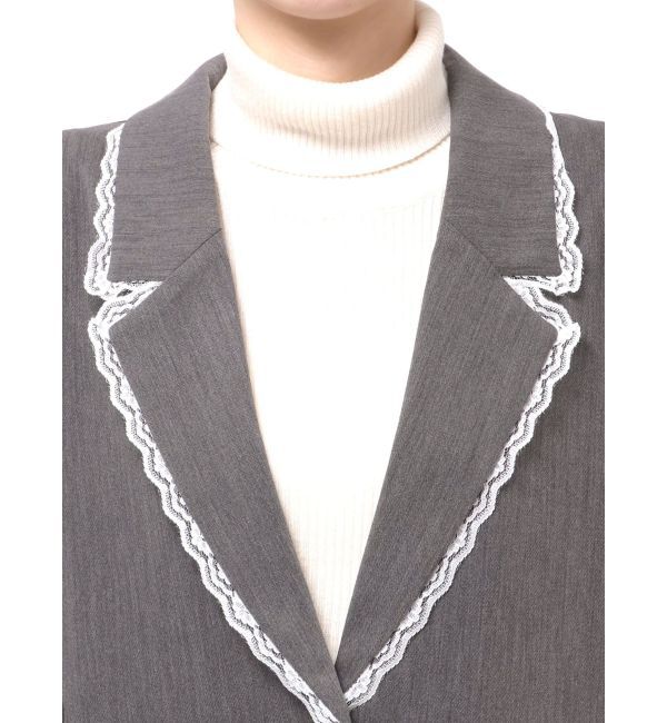 merry jenny「lace slit ribbon jacket」|テーラードジャケット|