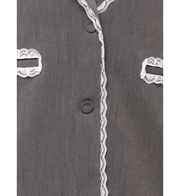 merry jenny「lace slit ribbon jacket」|テーラードジャケット|
