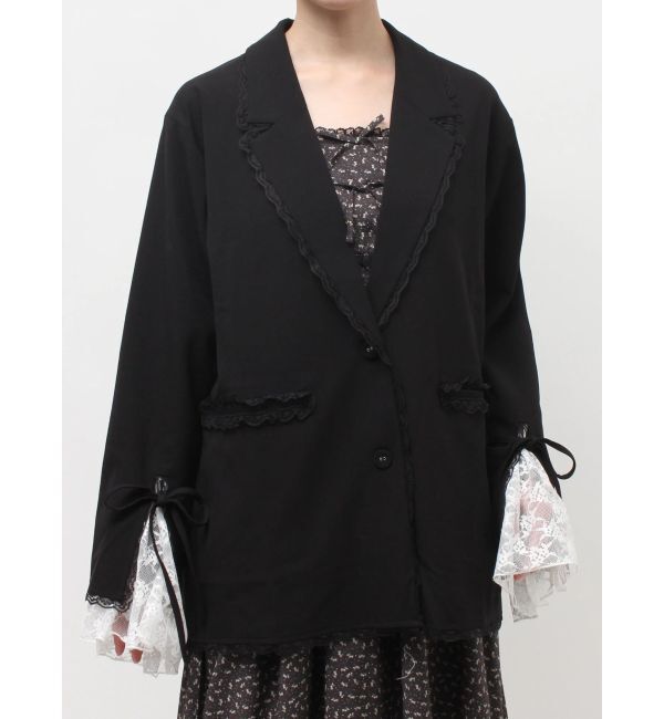 merry jenny「lace slit ribbon jacket」|テーラードジャケット|