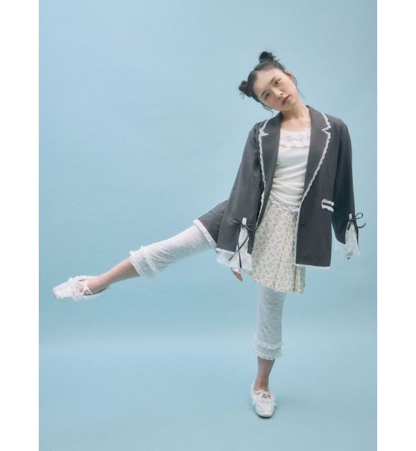 merry jenny「lace slit ribbon jacket」|テーラードジャケット|