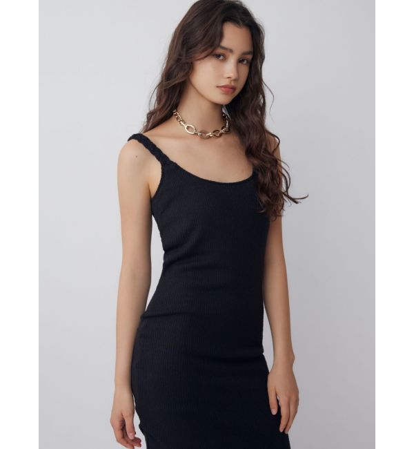 GYDA「TWISTショルダーストラップソフトタッチロングワンピース」|ワンピース|