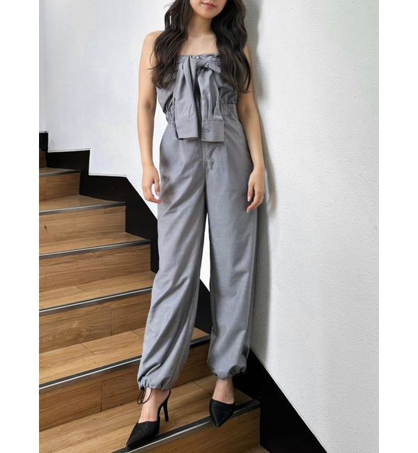 GYDA「【TINY】3WAYオフショルロンパース」|オールインワン|グレー