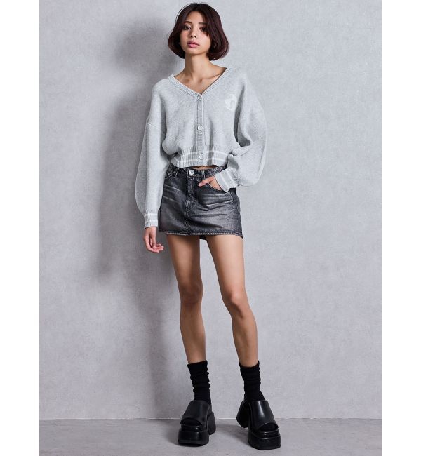 GYDA「Vintageデニムスカートライクショートパンツ」|スカート|