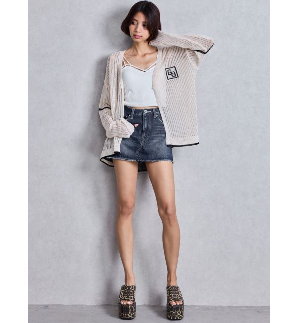 GYDA「Vintageデニムスカートライクショートパンツ」|スカート|