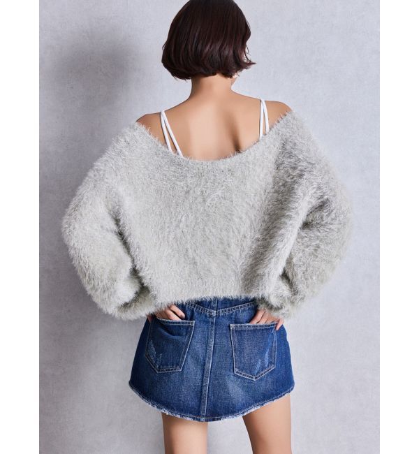 GYDA「Vintageデニムスカートライクショートパンツ」|スカート|