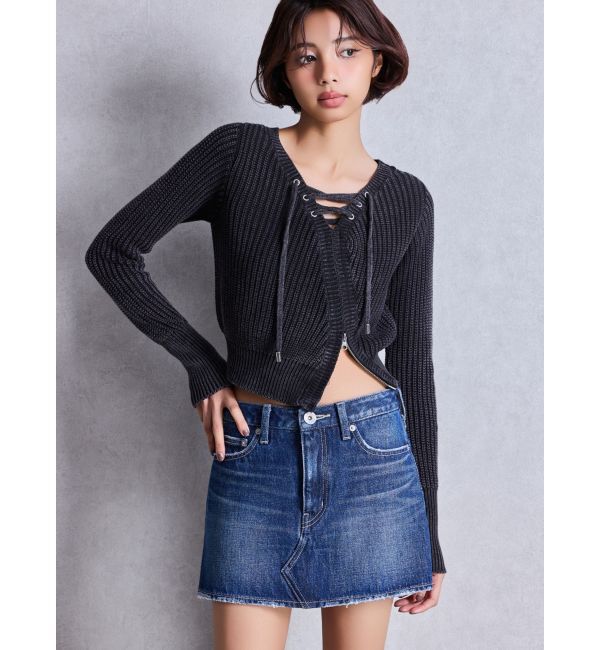 GYDA「Vintageデニムスカートライクショートパンツ」|スカート|