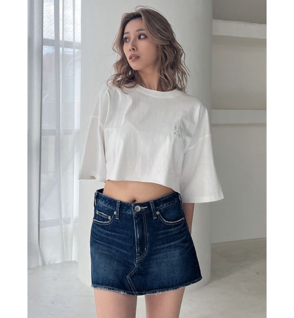 GYDA「Vintageデニムスカートライクショートパンツ」|スカート|