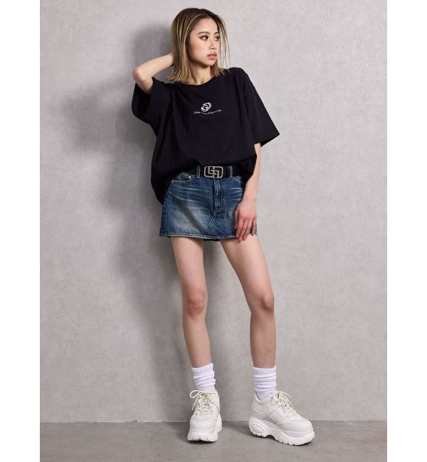 GYDA「Vintageデニムスカートライクショートパンツ」|スカート|