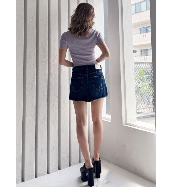 GYDA「Vintageデニムスカートライクショートパンツ」|スカート|