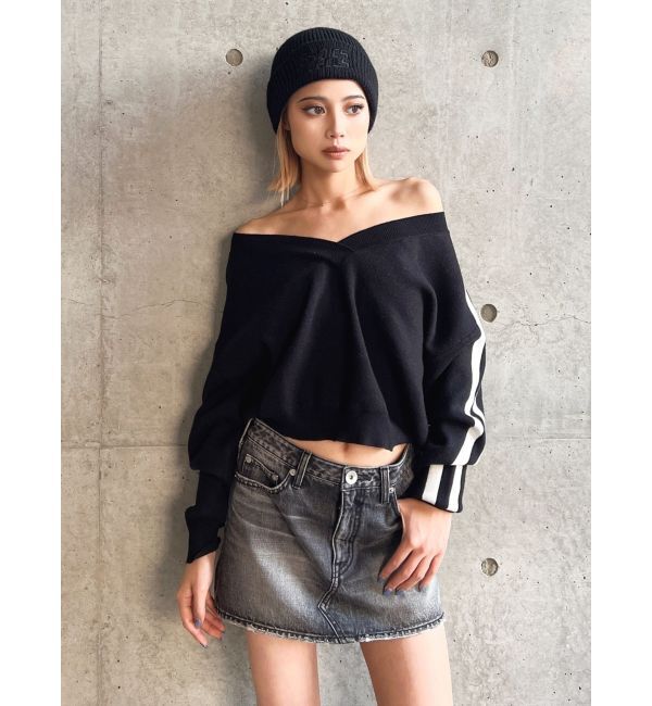 GYDA「Vintageデニムスカートライクショートパンツ」|スカート|