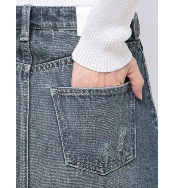 GYDA「Vintageデニムスカートライクショートパンツ」|スカート|