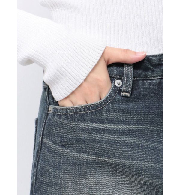 GYDA「Vintageデニムスカートライクショートパンツ」|スカート|