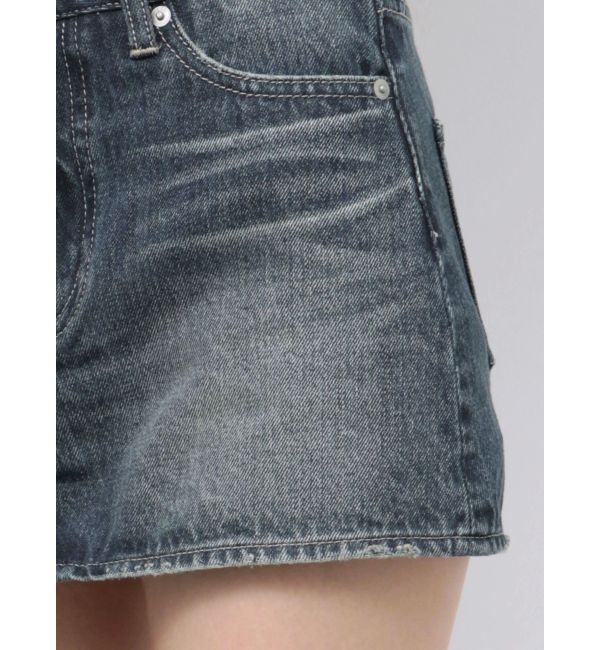 GYDA「Vintageデニムスカートライクショートパンツ」|スカート|
