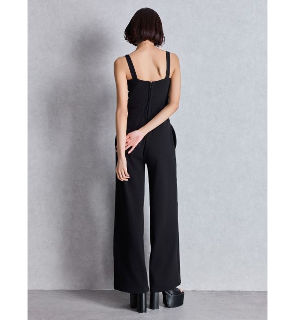 GYDA「クロスバインダーリブロンパース」|オールインワン|