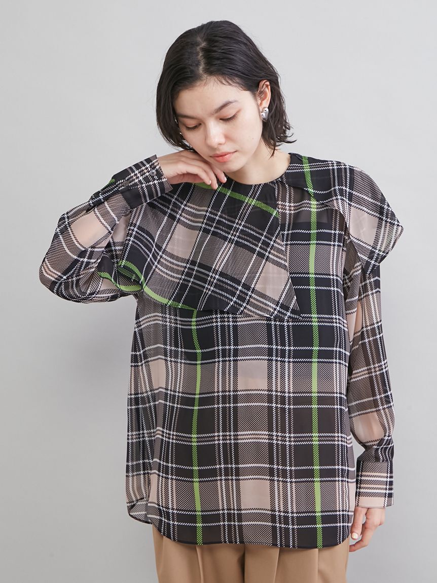 Mila Owen「チェックボウタイブラウス」|シャツ・ブラウス|