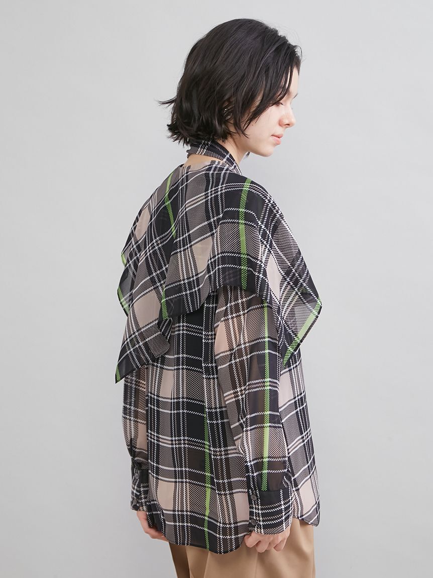 Mila Owen「チェックボウタイブラウス」|シャツ・ブラウス|