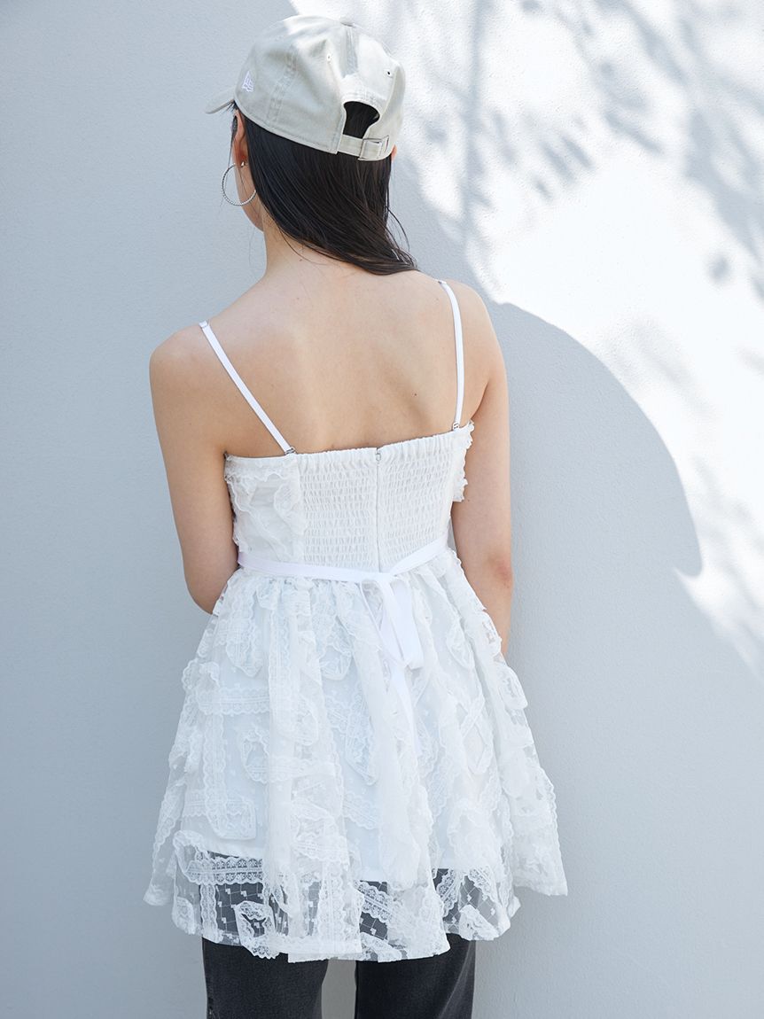 SNIDEL「チュールペプラムブラウス」|シャツ・ブラウス|