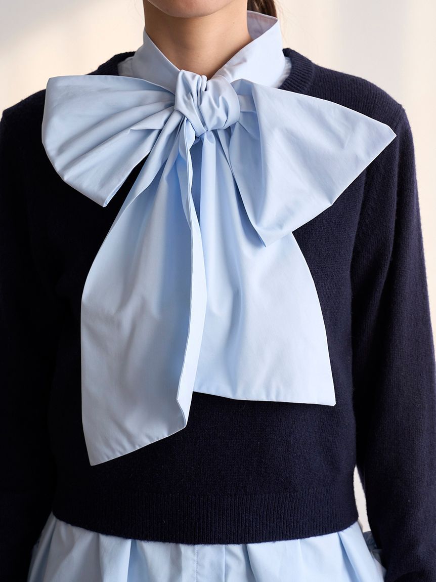 SNIDEL「レイヤードボウタイチュニック」|チュニック|