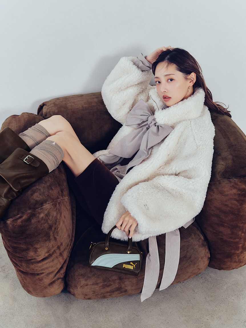 SNIDEL「レイヤードボウタイチュニック」|チュニック|