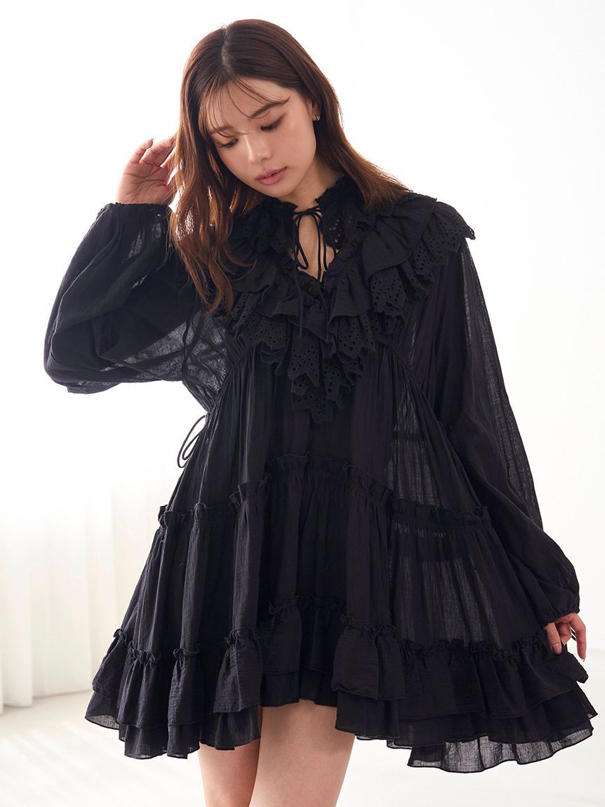 SNIDEL「コットンレースBOHOチュニック」|チュニック|