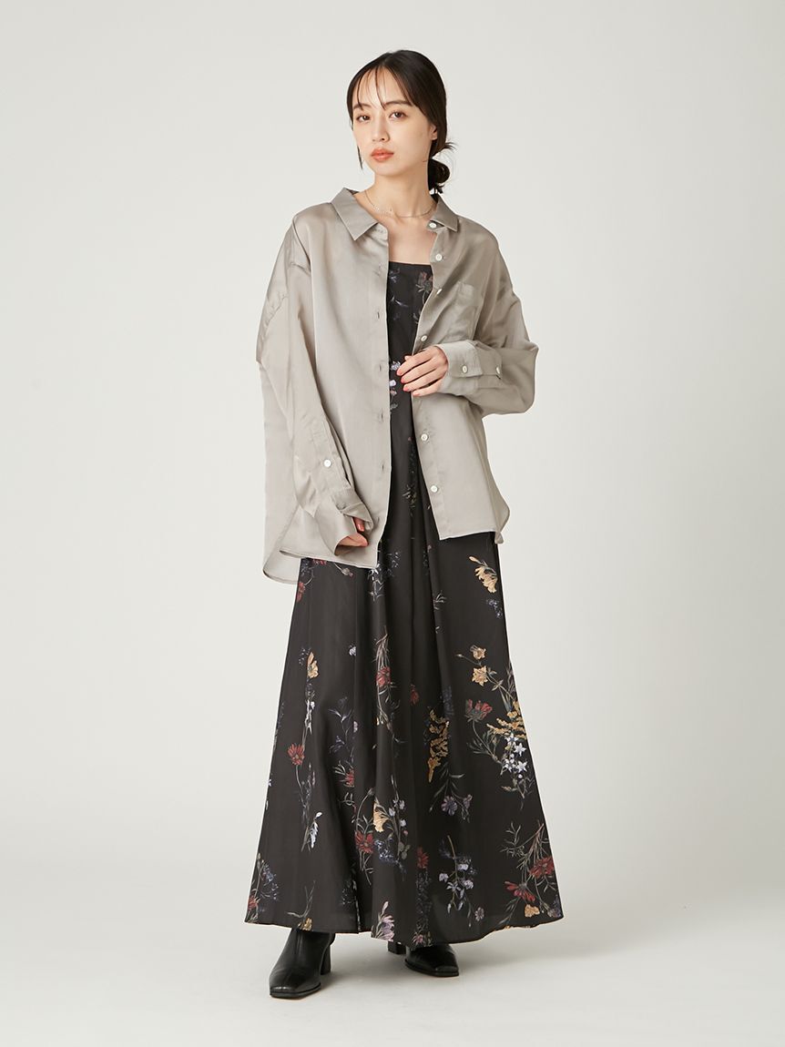 FRAY I.D「【00サイズ】ボタニカルプリントキャミソールワンピース／ウォッシャブル」|ワンピース|