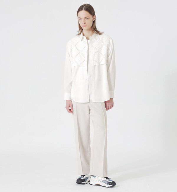  「コードレースコンビシャツ」|シャツ・ブラウス|