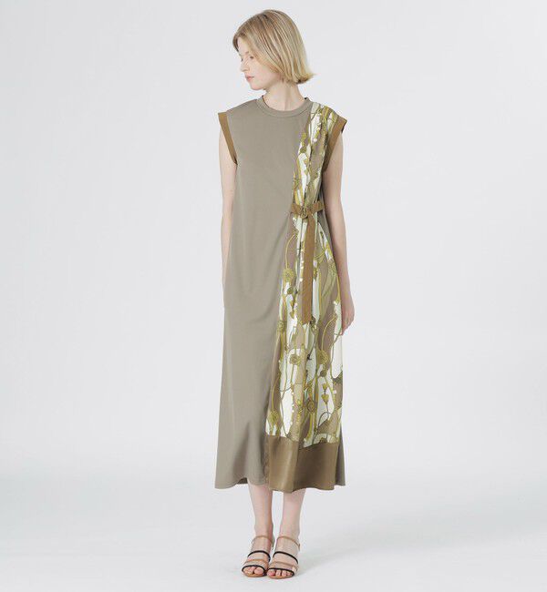  「スカーフサイドブロッキングワンピース」|ワンピース|