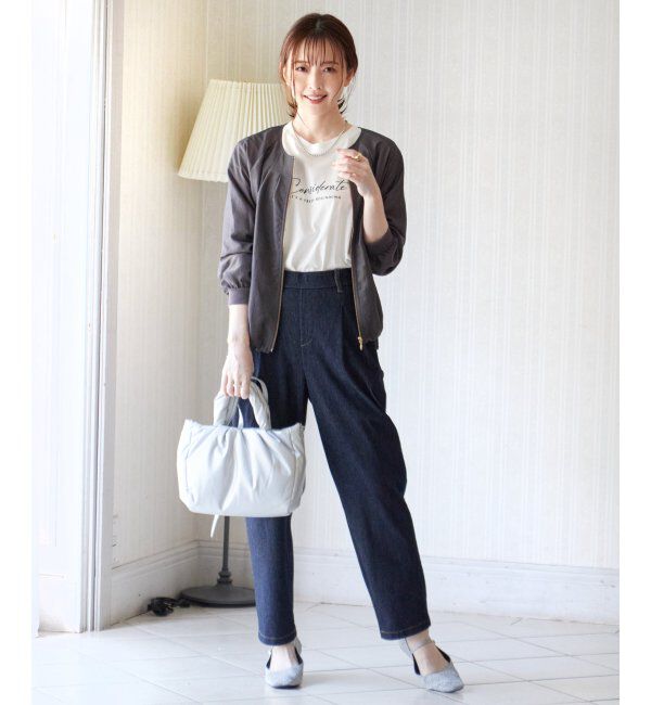 ikka「ライトブルゾン」|ブルゾン・スタジャン|