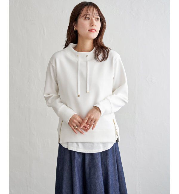 ikka「GOKU楽カノコダンボールプルオーバー」|パーカー|オフホワイト