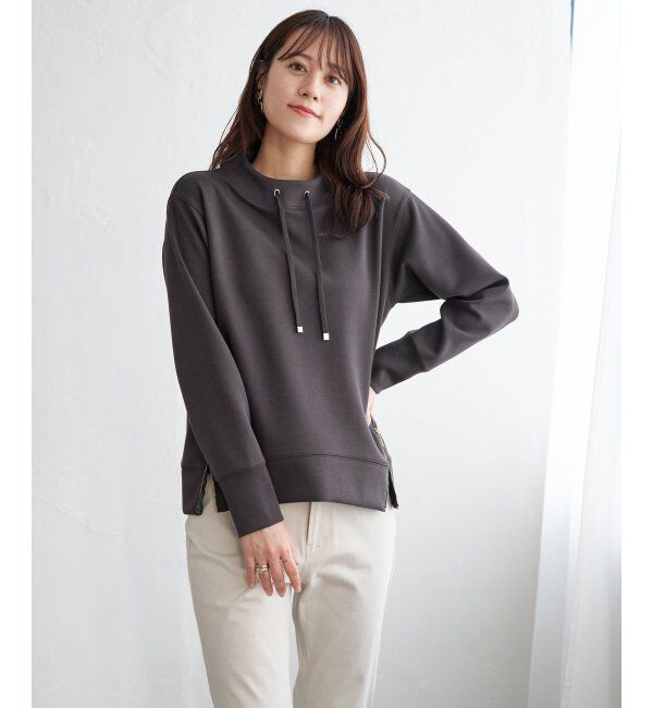 ikka「GOKU楽カノコダンボールプルオーバー」|パーカー|チャコール