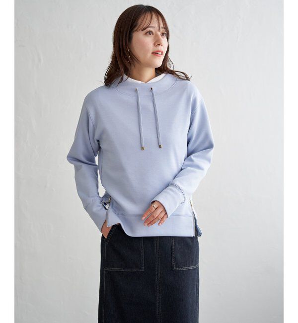 ikka「GOKU楽カノコダンボールプルオーバー」|パーカー|サックスブルー