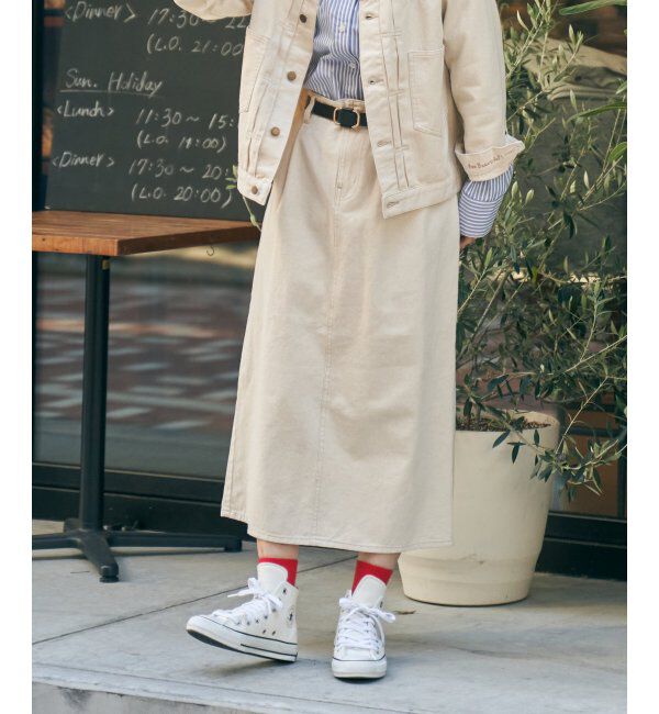 Lbc with Life「LBC ステッチナロースカート」|スカート|オフホワイト