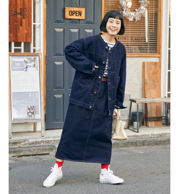 Lbc with Life「LBC ステッチナロースカート」|スカート|