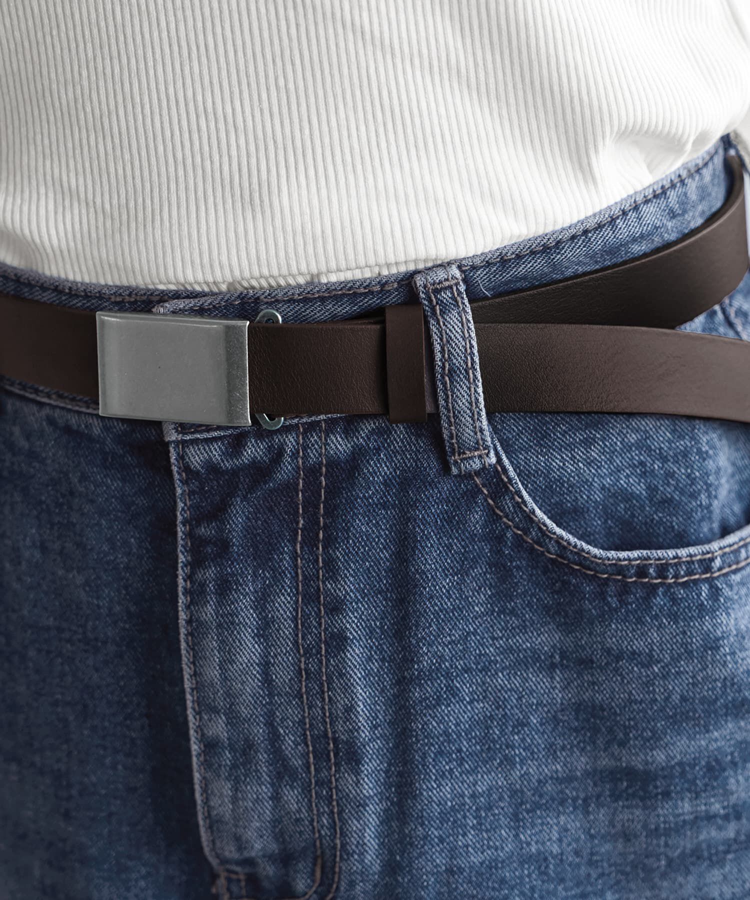 STYLE DELI「ガチャバックルのリアルレザーベルト」|ベルト|