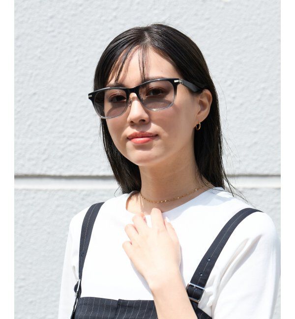  「SUNCUTGlasses/UV100%CUT サングラス レザー調 ラバーテンプル 紫外線対策 UV対策 UVカット ズレ落ち防止」|サングラス|ブラック系その他2