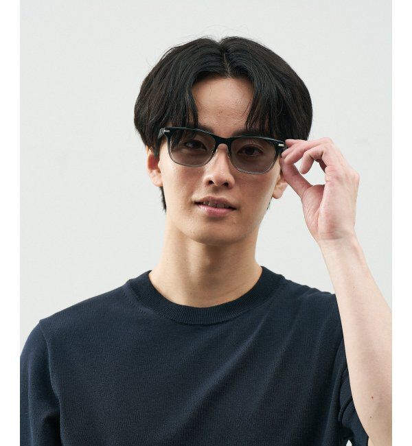  「SUNCUTGlasses/UV100%CUT サングラス レザー調 ラバーテンプル 紫外線対策 UV対策 UVカット ズレ落ち防止」|サングラス|