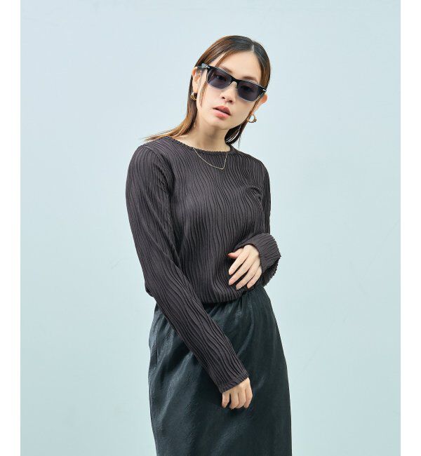  「SUNCUTGlasses/UV100%CUT サングラス レザー調 ラバーテンプル 紫外線対策 UV対策 UVカット ズレ落ち防止」|サングラス|