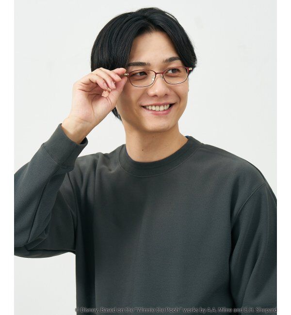  「 ウェリントン型 メガネ | 軽量、眼鏡、くまのプーさん Zoff  レンズ交換券付 レンズ交換券付」|メガネ|