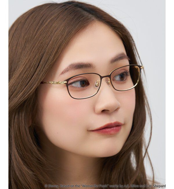  「 ウェリントン型 メガネ | 軽量、眼鏡、くまのプーさん Zoff  レンズ交換券付 レンズ交換券付」|メガネ|