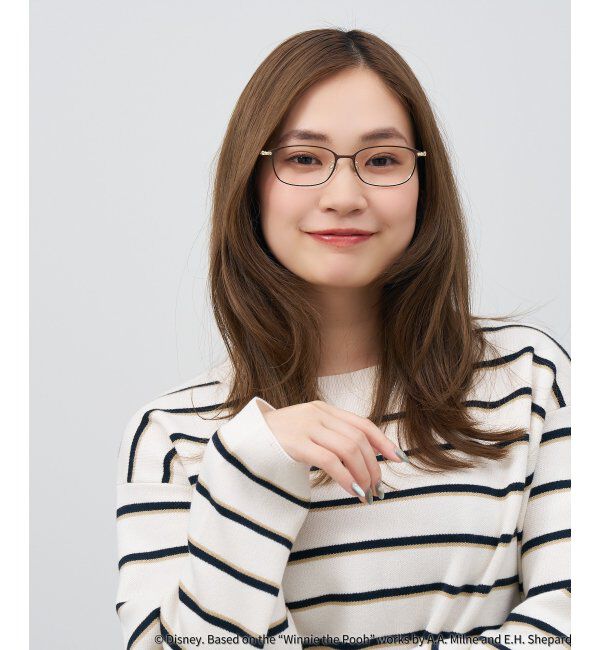  「 ウェリントン型 メガネ | 軽量、眼鏡、くまのプーさん Zoff  レンズ交換券付 レンズ交換券付」|メガネ|