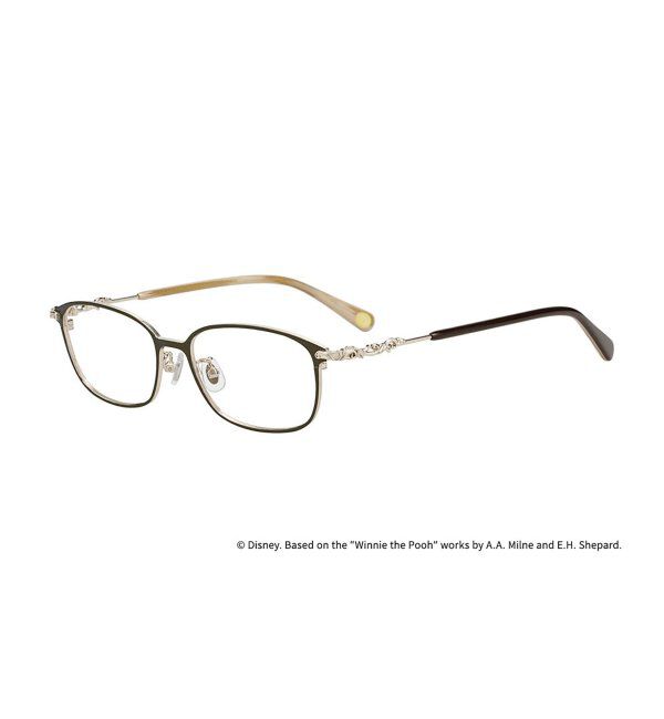  「 ウェリントン型 メガネ | 軽量、眼鏡、くまのプーさん Zoff  レンズ交換券付 レンズ交換券付」|メガネ|