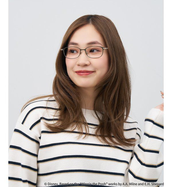  「 ウェリントン型 メガネ | 軽量、眼鏡、くまのプーさん Zoff  レンズ交換券付 レンズ交換券付」|メガネ|