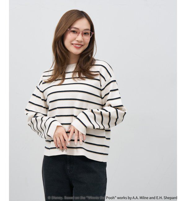  「 ボストン型 メガネ | 軽量、伊達めがね、読書、くまのプーさん Zoff  レンズ交換券付 レンズ交換券付」|メガネ|