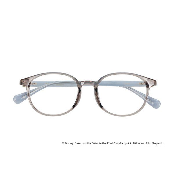  「 ボストン型 メガネ | 軽量、伊達めがね、読書、くまのプーさん Zoff  レンズ交換券付 レンズ交換券付」|メガネ|