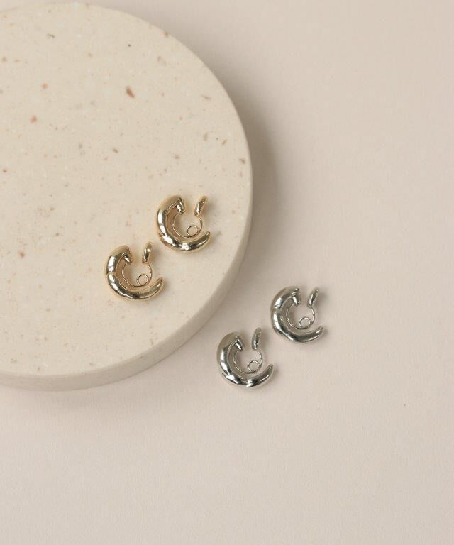  「Bubbloop ひねり風イヤリング ノンホールピアス」|イヤリング|