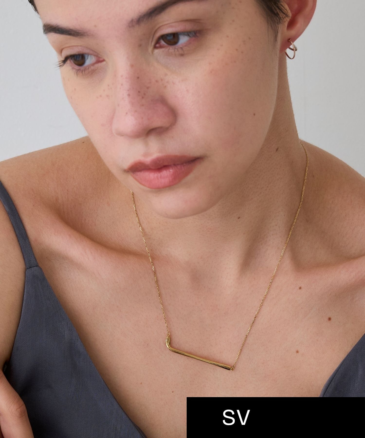 JUPITER「【SV925】ダブルバーダイヤモンドネックレス/ペア」|ネックレス|