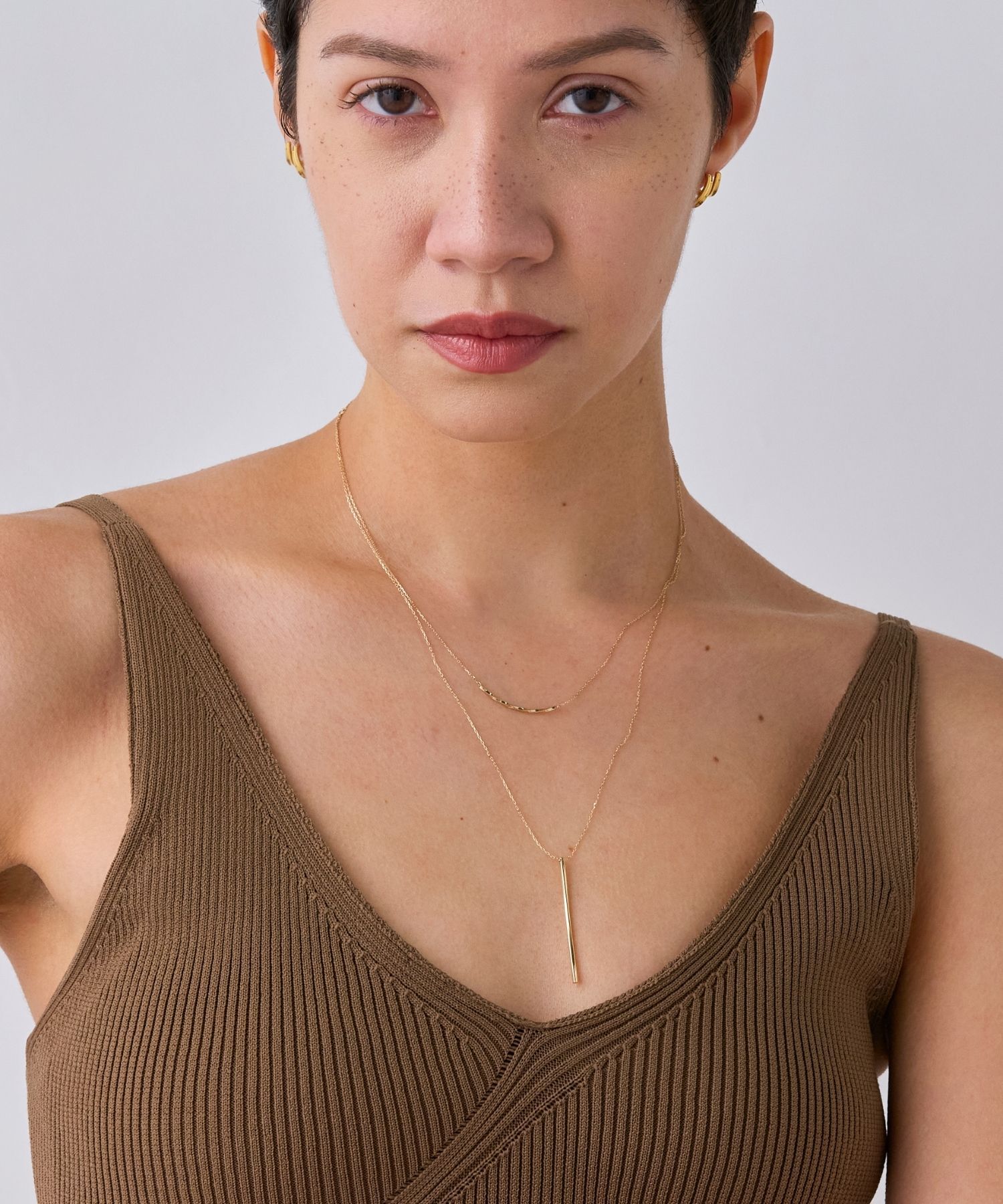 JUPITER「【K10】ツイストバーネックレス」|ネックレス|