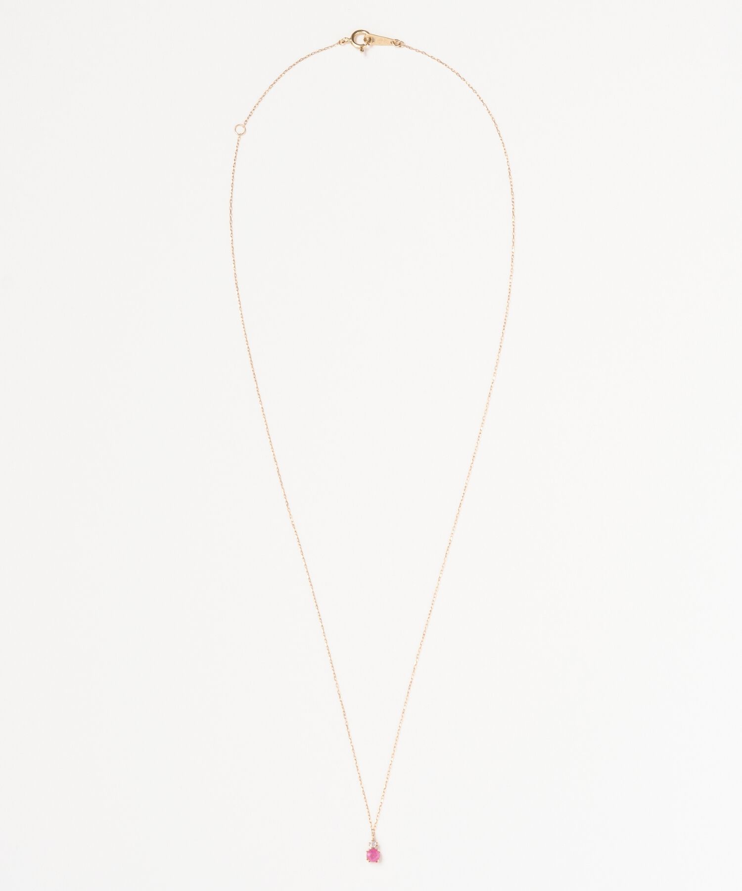 Phoebe「【K10】ジュエルラックネックレス　ルビー/BOX付き/全長:40cm」|ネックレス|