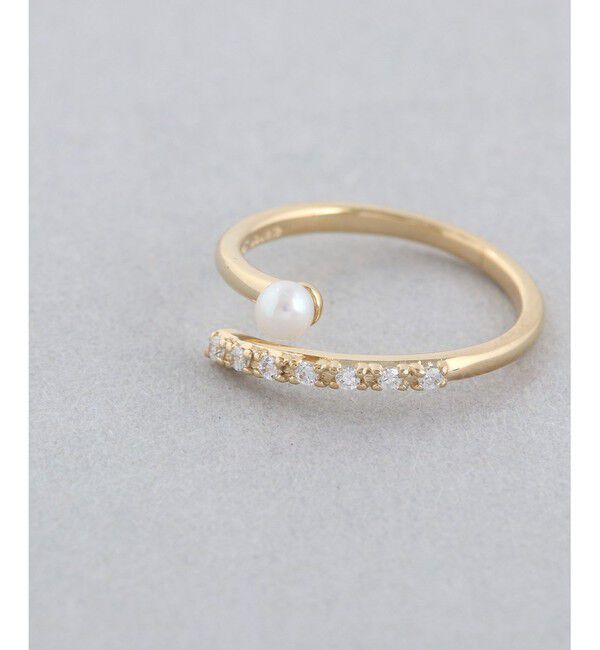 Jouete「フォークピンキー ジルコニア&times;パール」|リング|